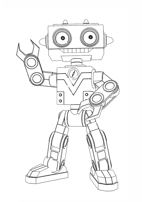 coloriage le robot de bebe lilly